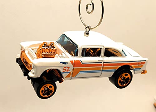 1955 for Chevy Bel Air Gasser White  White Christmas Ornament