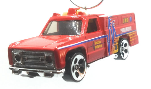 Rescue Ranger Paramedic Truck Red Christmas Ornament