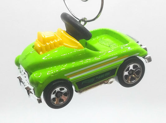 Toy Pedal Car Green Yellow Christmas Ornament