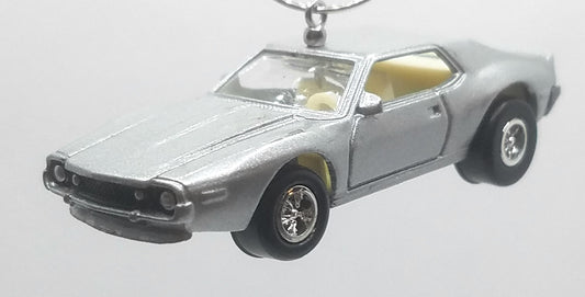 1972 AMC Javelin Silver Christmas Ornament