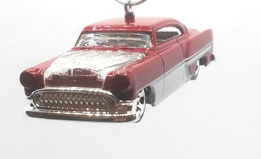 1953 Chevy Dark Red White Christmas Ornament