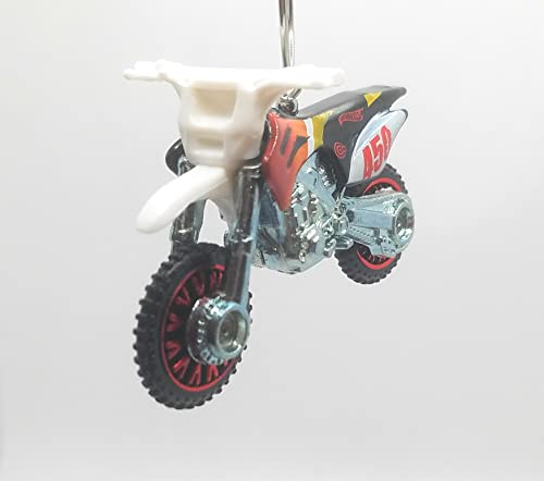 Hw450F Dirtbike Motorcycle White Red Christmas Ornament