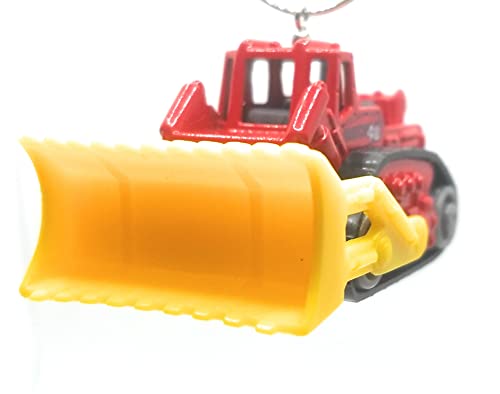 Bulldozer Tractor Red Christmas Ornament